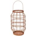 Floristik24 Gartenlaterne Metall Edelrost Henkel Vintage Ø19,5cm