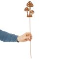 Gartenstecker Edelrost Fliegenpilz Deko Stecker 15cm 6St | Floristik24.de