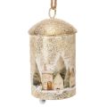 Floristik24 Glocke mit Winterdorf-Motiv zum Aufhängen 20cm