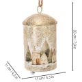 Glocke mit Winterdorf-Motiv zum Aufhängen 20cm | Floristik24.de