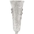 Grabvase Grau Vase zum Stecken mit Rosen Motiv H26cm 2St | Floristik24.de