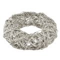 Holzkranz Dekokranz Rattan Natur Weiß Ø30cm H9,5cm | Floristik24.de