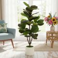 Künstliche Ficus lyrata 120 cm dekorativ für Wohnzimmer | Floristik24.de