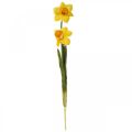 Künstliche Narzissen Seidenblumen Gelb 2 Blüten 61cm