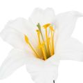 Kunstblume Lilie weiß am Draht