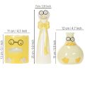 Figur Ente mit Brille Keramik als fröhliche Frühlings- und Sommerdeko 25cm 3St | Floristik24.de