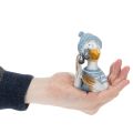 Maritime Deko Möwe Tischdeko Blau Weiß Silber H11cm | Floristik24.de