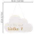 Papierdeko „Wolke 7“ zum Hängen 35cm x 22cm 2St | Floristik24.de