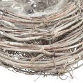 Pflanzschale Rattan Geschwungen Natur Weiß 30x35cm | Floristik24.de