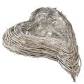 Pflanzschale Rattan Geschwungen Natur Weiß 30x35cm | Floristik24.de