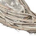 Pflanzschale Welle Rattan Natur Weiß 40x14x6cm 2St | Floristik24.de