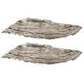 Pflanzschale Welle Rattan Natur Weiß 40x14x6cm 2St | Floristik24.de