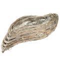 Floristik24 Pflanzschiffchen Pflanzwelle Rattan Natur Weiß 45x16cm