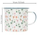 Pflanztasse Emaille Deko Tasse Blumenmotive Ø11cm | Floristik24.de