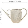 Pflanztopf Gießkanne Vintage Metall Deko Antik Garten 32x10,5x18cm | Floristik24.de