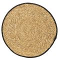 Floristik24 Tischmatte Binsengras Platzdeckchen Rund Ø35cm 4 St
