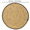 Tischmatte Binsengras Platzdeckchen Rund Ø35cm 4 St | Floristik24.de