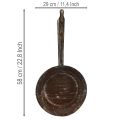 Wanddeko Metall Deko Korb Rost Deko Pfanne Braun H58cm | Floristik24.de