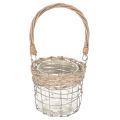 Windlicht Hängedeko Metall Glas Weide Ø13cm H12cm 2St | Floristik24.de
