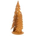 Floristik24 Windlicht Tannenbäume, Metalldeko in Edelrost, Weihnachten H46cm B25,5cm