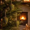 Zapfen Anhänger Pinienzapfen als Herbstdeko zum Aufhängen 5cm 3St | Floristik24.de