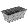 Floristik24 Zinkschale mit Rautenmuster 22cm×12cm